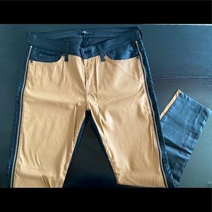 7 For All Mankind Tan and Black Faux Leather